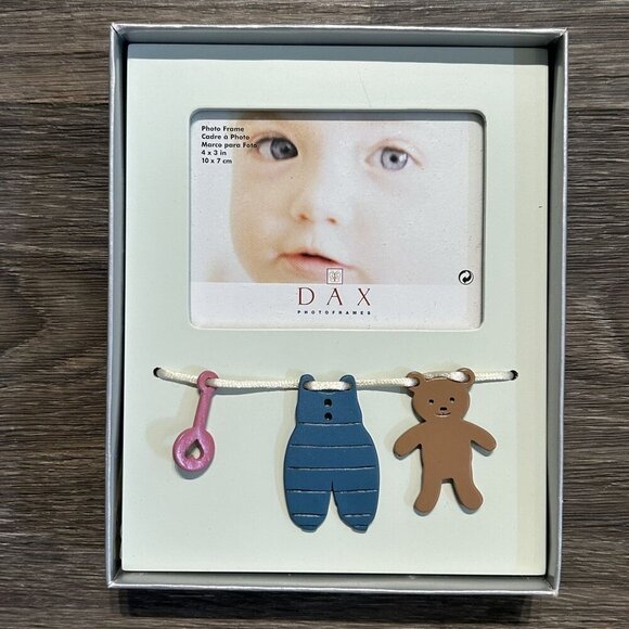 New Dax Nursery 4x3 Baby Picture Photo Frame Infant Kid Light Green Unisex Gift - Picture 1 of 7
